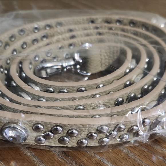 Purse Replacement Strap - Studded Beige with Bling - Picture 2 of 5